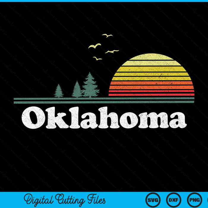 Retro Oklahoma State Park OK Home Design SVG PNG Cortar archivos imprimibles Retro Oklahoma State Park OK Home Design SVG PNG Cortar archivos imprimibles