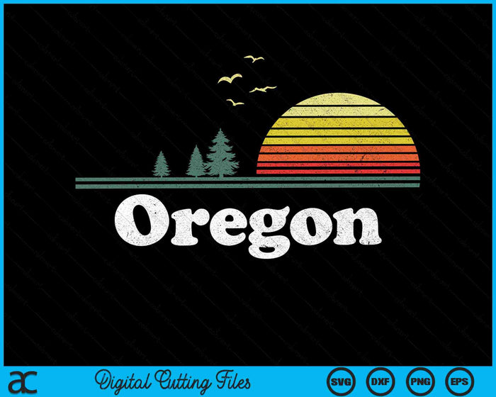 Retro Oregon State Park O Diseño de Hogar SVG PNG Cortando Archivos Imprimibles Retro Oregon State Park O Diseño de Hogar SVG PNG Cortando Archivos Imprimibles