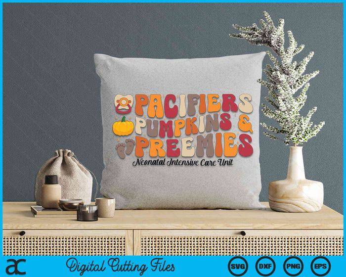Retro Pacifiers Pumpkins Preemies Thanksgiving NICU Nurse SVG PNG Digital Printable Files Retro Pacifiers Pumpkins Preemies Thanksgiving NICU Nurse SVG PNG Digital Printable Files