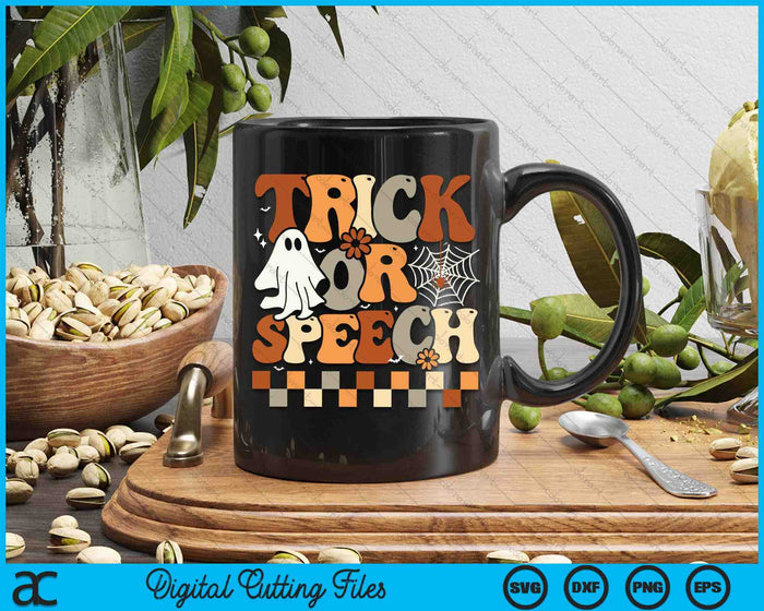 Retro Trick Or Speech Halloween Speech Therapy Slp Halloween SVG PNG Digital Printable Files Retro Trick Or Speech Halloween Speech Therapy Slp Halloween SVG PNG Digital Printable Files