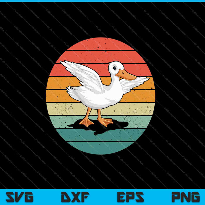 Retro Vintage Duck SVG PNG Cutting Printable Files