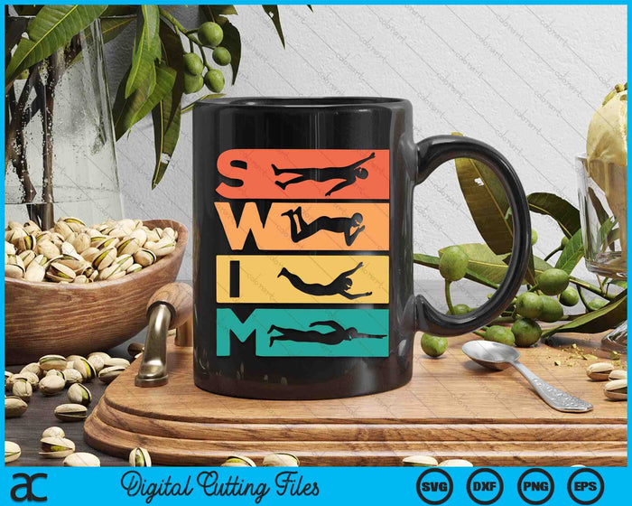 Retro Vintage Swimming Gift For Swimmers SVG PNG Digital Printable Files Retro Vintage Swimming Gift For Swimmers SVG PNG Digital Printable Files