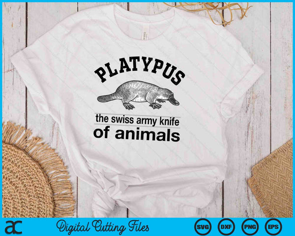 Retro Vintage Swiss Army Knife Platypus Lover SVG PNG Digital Printable Files
