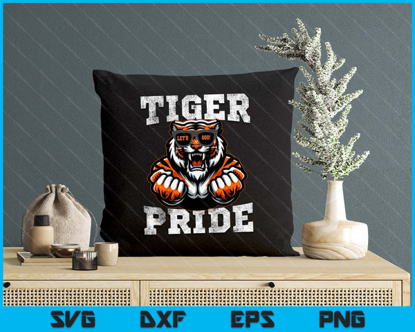 Retro Vintage Tiger Pride School Sports Team Tiger Mascot SVG PNG Digital Printable Files