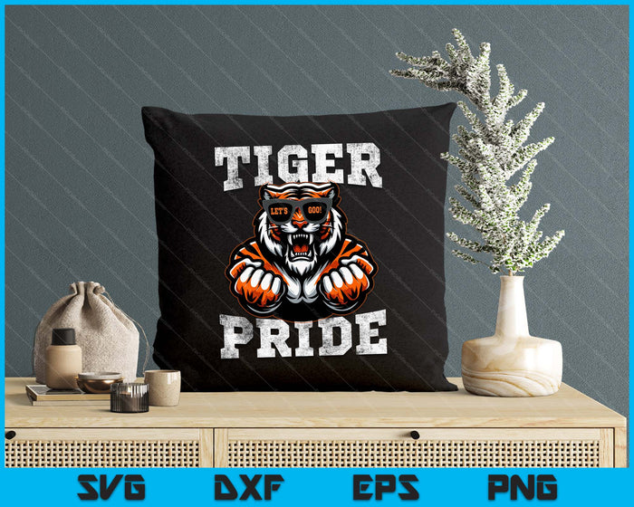 Retro Vintage Tiger Pride School Sports Team Tiger Mascot SVG PNG Digital Printable Files Retro Vintage Tiger Pride School Sports Team Tiger Mascot SVG PNG Digital Printable Files