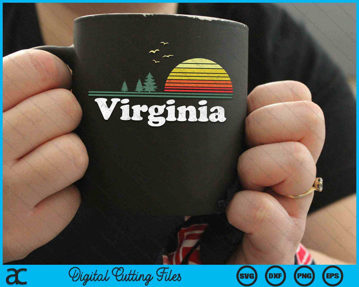 Retro Virginia State Park VA Home Design SVG PNG Archivo de corte digital Retro Virginia State Park VA Home Design SVG PNG Archivo de corte digital