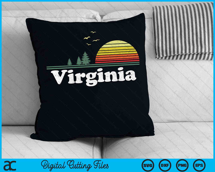 Retro Virginia State Park VA Home Design SVG PNG Archivo de corte digital Retro Virginia State Park VA Home Design SVG PNG Archivo de corte digital
