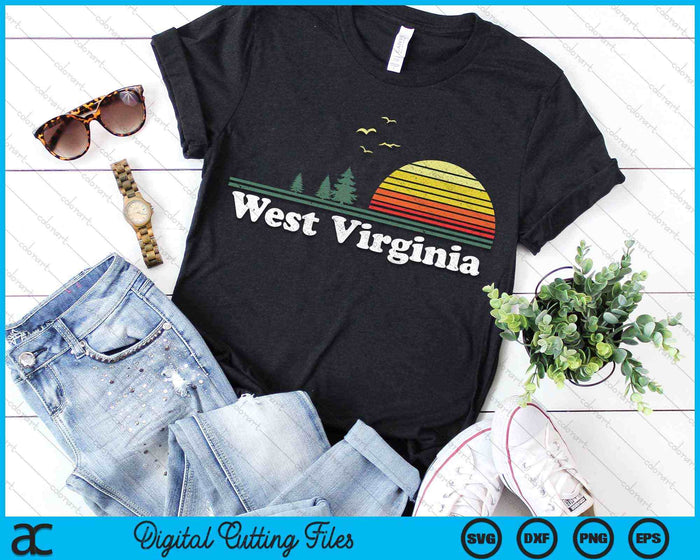 Retro West Virginia Park WV Home Design SVG PNG Archivo de corte digital Retro West Virginia Park WV Home Design SVG PNG Archivo de corte digital
