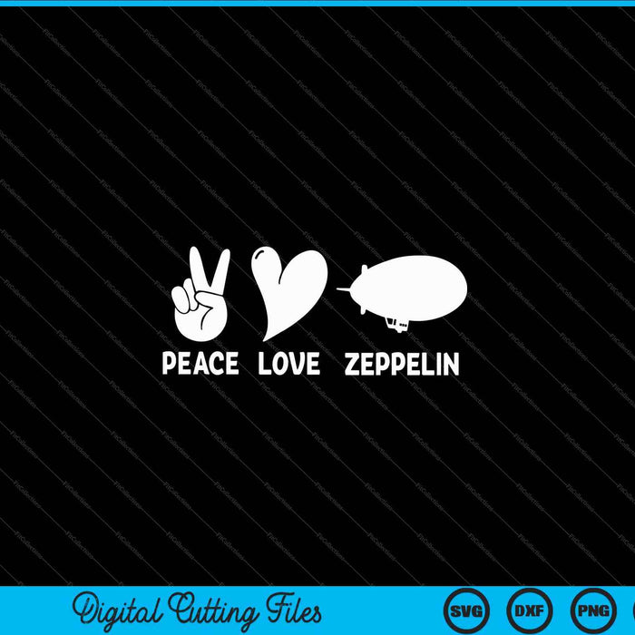 Retro Zeppelin 70s 80s Dirigible Airship Zepelin SVG PNG Digital Cutting Files