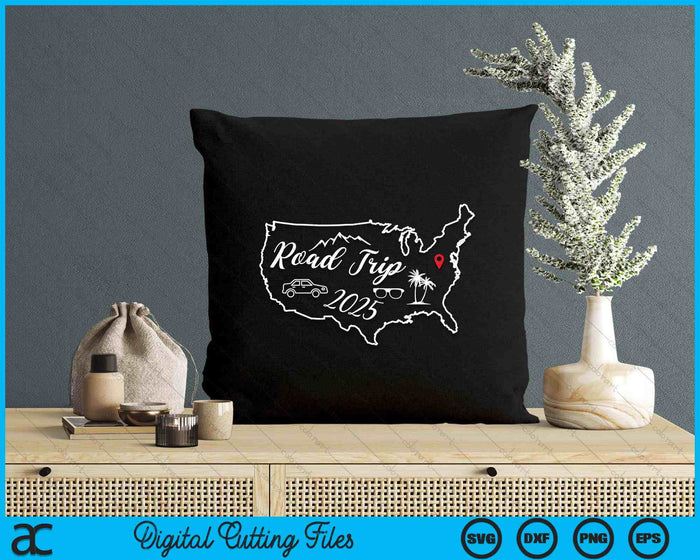 Road Trip 2025 Map USA Family Friend Girl Trip Vacation RV SVG PNG Digital Cutting Files Road Trip 2025 Map USA Family Friend Girl Trip Vacation RV SVG PNG Digital Cutting Files