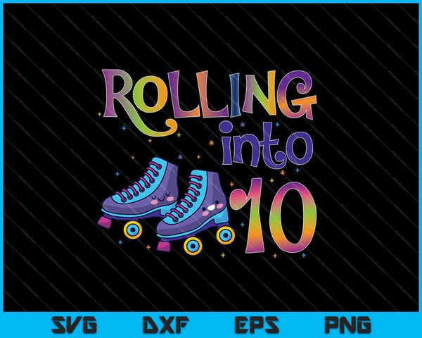 Rolling Into 10 Years SVG PNG Cutting Printable Files