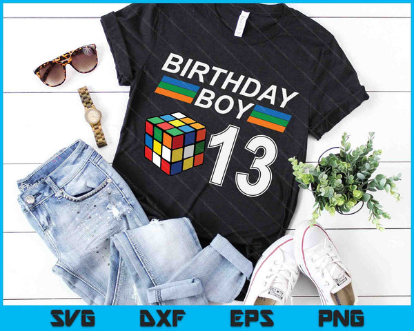 Rubixk Cube Speed Cubing Birthday Boy 13 Years Old Boys Kid SVG PNG Digital Cutting Files