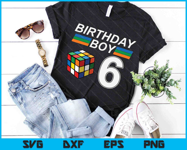 Rubixk Cube Speed Cubing Birthday Boy 6 Years Old Boys Kid SVG PNG Digital Cutting Files