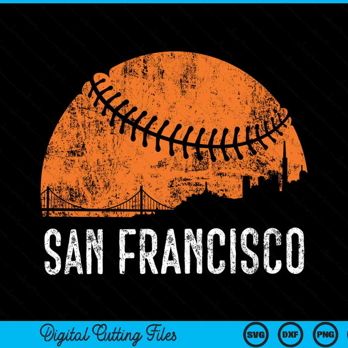SF City Skyline San Francisco City Baseball SVG PNG Archivos de corte digital SF City Skyline San Francisco City Baseball SVG PNG Archivos de corte digital