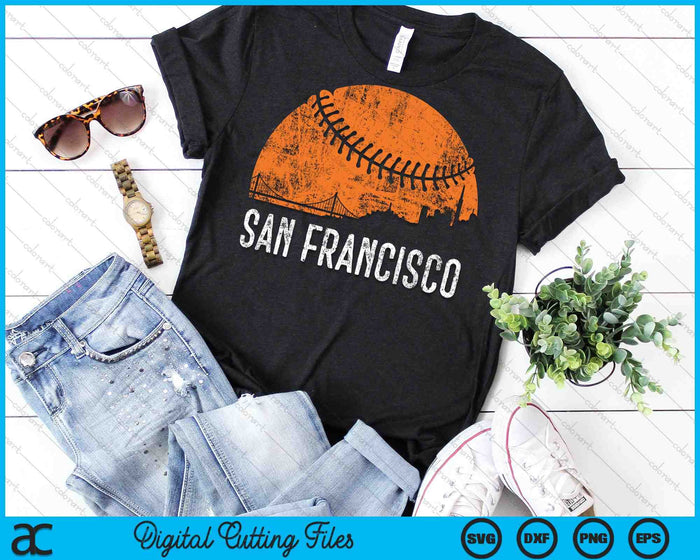 SF City Skyline San Francisco City Baseball SVG PNG Archivos de corte digital SF City Skyline San Francisco City Baseball SVG PNG Archivos de corte digital