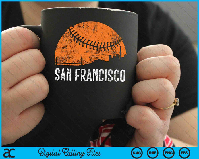 SF City Skyline San Francisco City Baseball SVG PNG Archivos de corte digital SF City Skyline San Francisco City Baseball SVG PNG Archivos de corte digital