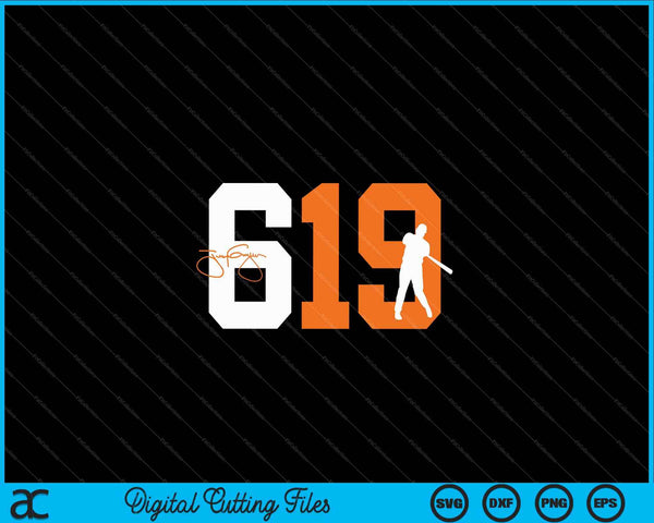 San Diego 619 Vintage 90's Baseball Style SVG PNG Digital Cutting Files