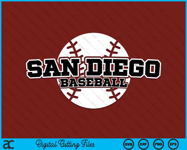 San Diego Baseball Block Font SVG PNG Digital Cutting Files