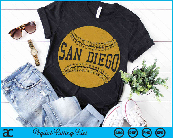 San Diego Baseball Fan SVG PNG Digital Cutting Files