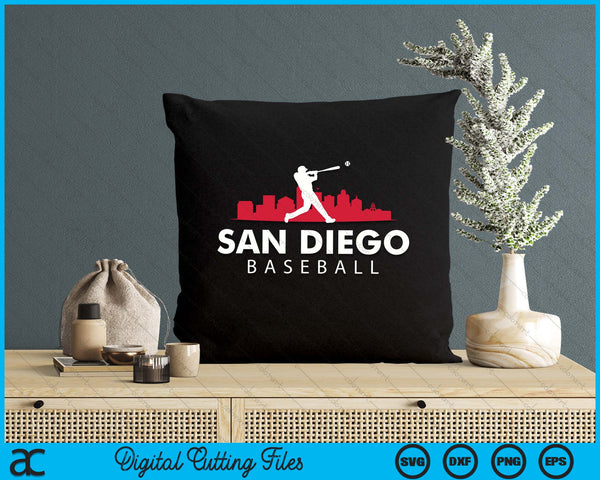 San Diego Baseball Vintage Minimalist Retro Baseball Lover SVG PNG Digital Printable Files