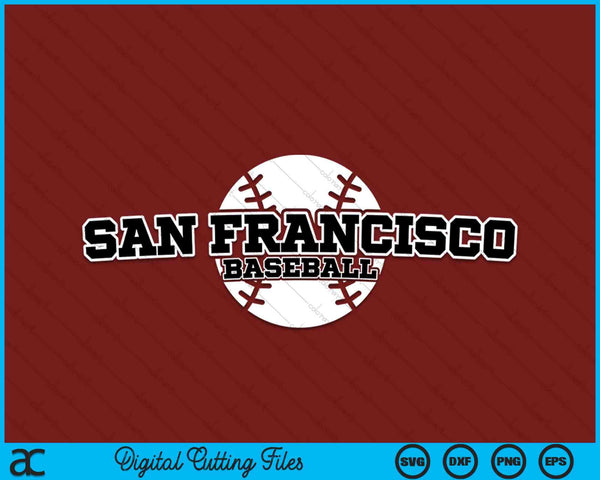 San Francisco Baseball Block Font SVG PNG Digital Cutting Files