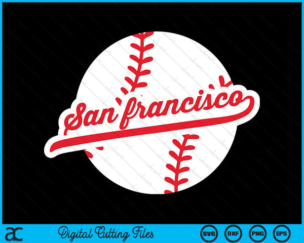 San francisco Baseball Vintage San francisco Pride Love City Red SVG PNG Digital Cutting Files