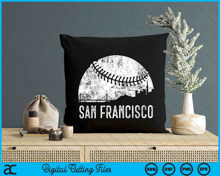 San Francisco SF City Skyline Baseball SVG PNG Digital Cutting Files