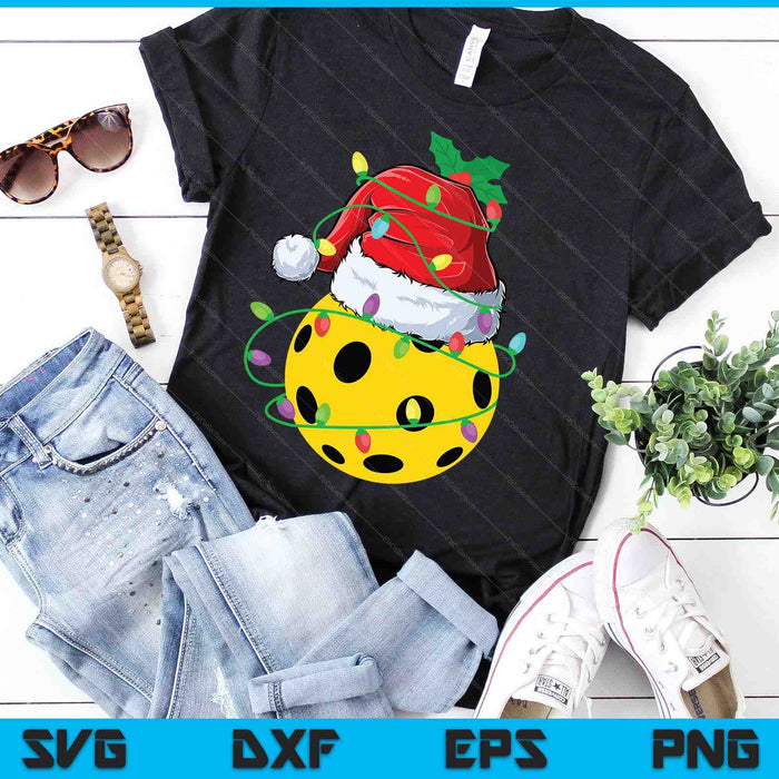 Santa Sports Design For Men Boys Christmas Pickleball Player SVG PNG Digital Cutting Files