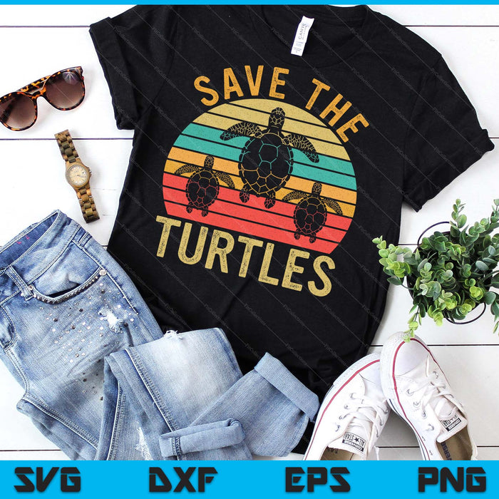 Save The Turtles Animal Rights Retro Style Sea Turtle SVG PNG Digital Printable Files Save The Turtles Animal Rights Retro Style Sea Turtle SVG PNG Digital Printable Files
