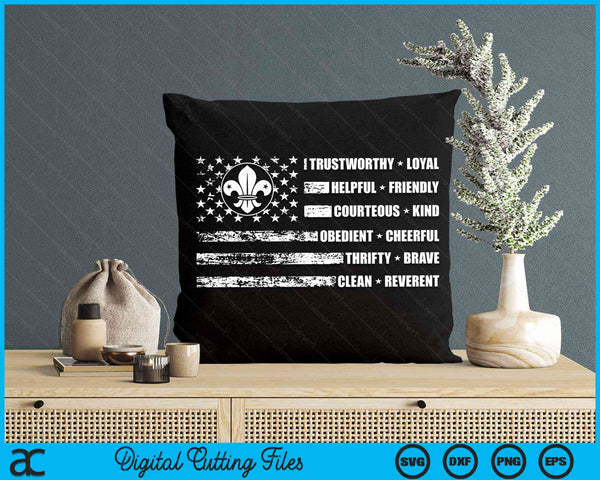 Scout Life Scouting Flag Lovers Hiking Happy Camper Camp SVG PNG Digital Cutting Files