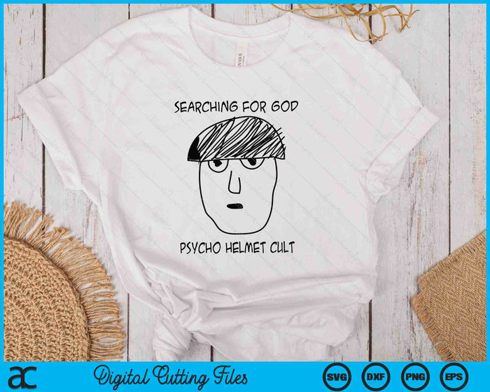 Searching For God Psycho Helmet Cult SVG PNG Digital Printable Files Searching For God Psycho Helmet Cult SVG PNG Digital Printable Files