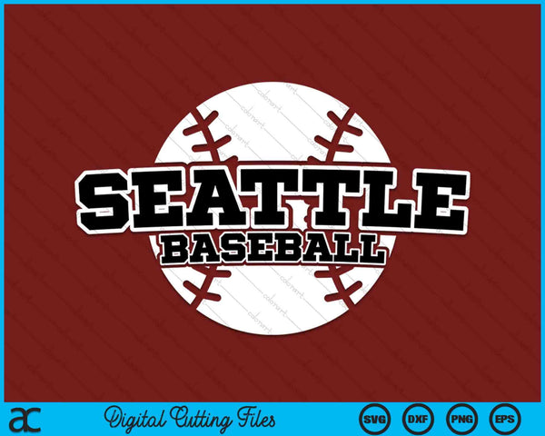 Seattle Baseball Block Font SVG PNG Digital Cutting Files