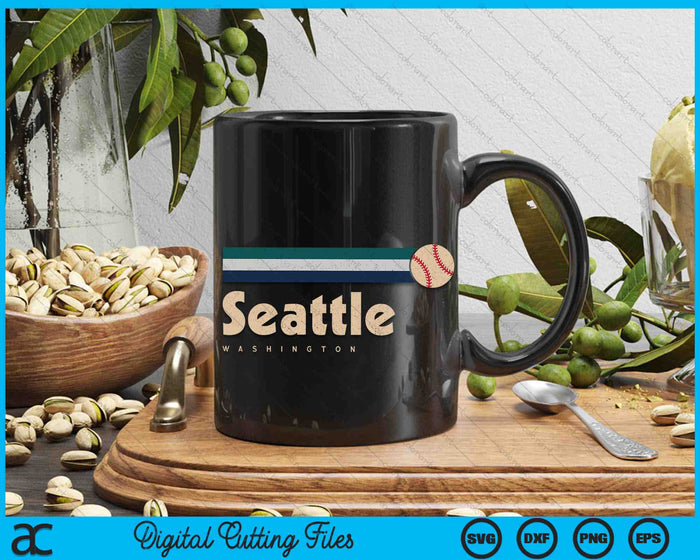 Seattle Baseball City Washington Retro Seattle SVG PNG Digital Cutting Files Seattle Baseball City Washington Retro Seattle SVG PNG Digital Cutting Files