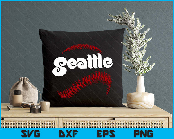 Seattle Baseball Lovers Vintage Baseball Lovers Fans SVG PNG Digital Printable Files