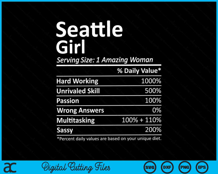 Seattle Girl WA Washington State Funny City Home Roots SVG PNG Cutting Printable Files Seattle Girl WA Washington State Funny City Home Roots SVG PNG Cutting Printable Files