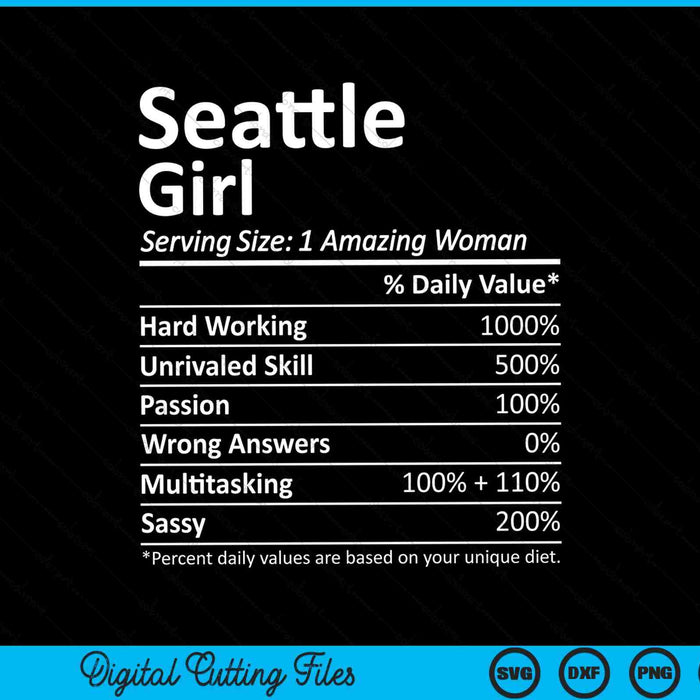 Seattle Girl WA Washington State Funny City Home Roots SVG PNG Cutting Printable Files Seattle Girl WA Washington State Funny City Home Roots SVG PNG Cutting Printable Files