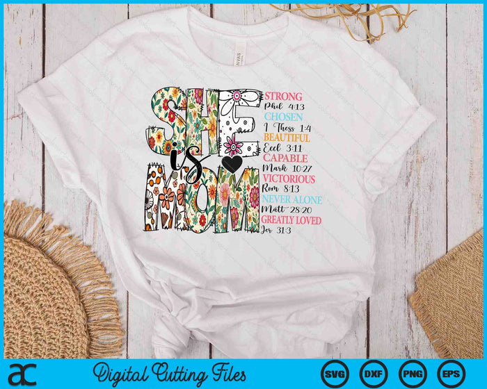 She Is Mom Mother's Day SVG PNG Digital Printable Files She Is Mom Mother's Day SVG PNG Digital Printable Files