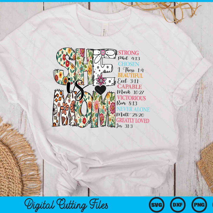 She Is Mom Mother's Day SVG PNG Digital Printable Files She Is Mom Mother's Day SVG PNG Digital Printable Files