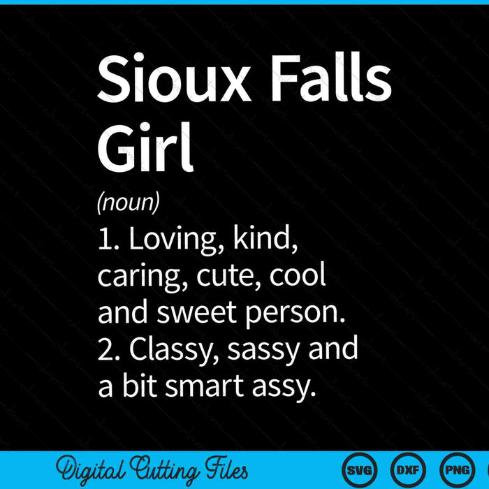 Sioux Falls Girl SD South Dakota Home Roots SVG PNG Cortar archivos imprimibles Sioux Falls Girl SD South Dakota Home Roots SVG PNG Cortar archivos imprimibles