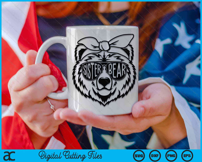 Sister Bear With Bandana Sister Bear SVG PNG Digital Cutting Files Sister Bear With Bandana Sister Bear SVG PNG Digital Cutting Files