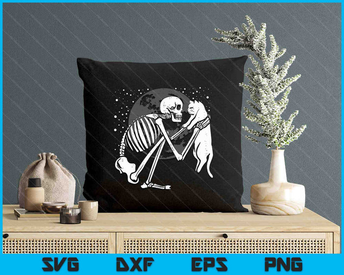 Skeleton Cat Skull Kitty Cute Goth Halloween Men Women Kids SVG PNG Digital Cutting Files Skeleton Cat Skull Kitty Cute Goth Halloween Men Women Kids SVG PNG Digital Cutting Files