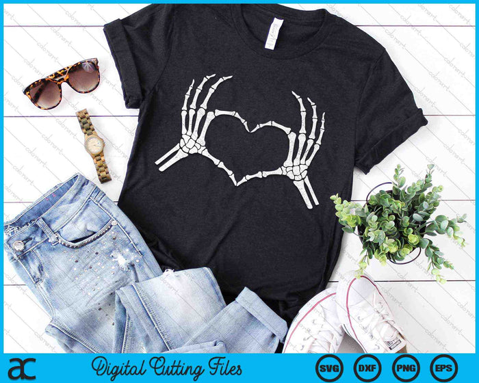 Esqueleto Mano Corazón Halloween Huesos Divertidos Amor SVG PNG Archivos de Corte Digital Esqueleto Mano Corazón Halloween Huesos Divertidos Amor SVG PNG Archivos de Corte Digital