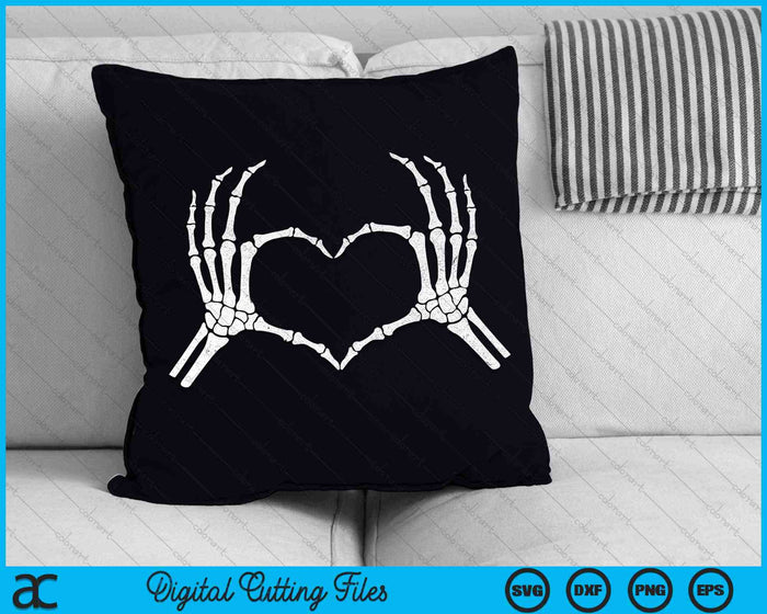 Esqueleto Mano Corazón Halloween Huesos Divertidos Amor SVG PNG Archivos de Corte Digital Esqueleto Mano Corazón Halloween Huesos Divertidos Amor SVG PNG Archivos de Corte Digital