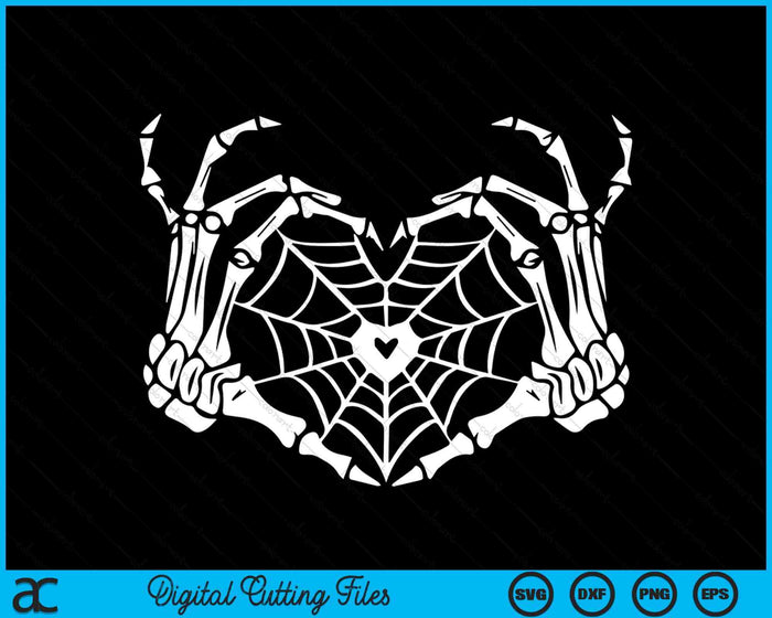 Skeleton Hand Heart Spiderweb Halloween Cobweb Party Costume SVG PNG Digital Cutting File Skeleton Hand Heart Spiderweb Halloween Cobweb Party Costume SVG PNG Digital Cutting File