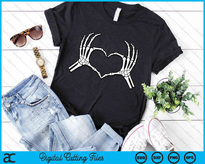 Skeleton Hands Making Heart Halloween Costume SVG PNG Digital Cutting Files Skeleton Hands Making Heart Halloween Costume SVG PNG Digital Cutting Files