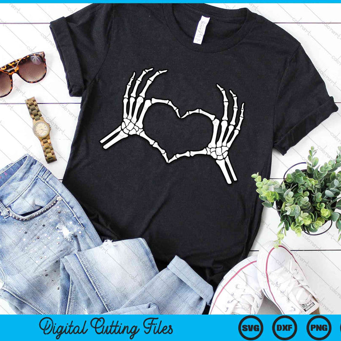 Skeleton Hands Making Heart Halloween Costume SVG PNG Digital Cutting Files Skeleton Hands Making Heart Halloween Costume SVG PNG Digital Cutting Files