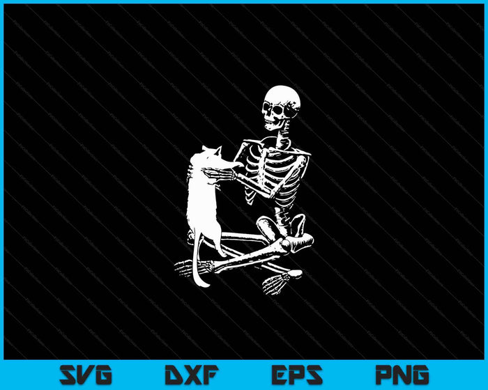 Esqueleto sosteniendo una camisa de gato perezoso disfraz de Halloween cráneo SVG PNG archivo de corte digital Esqueleto sosteniendo una camisa de gato perezoso disfraz de Halloween cráneo SVG PNG archivo de corte digital