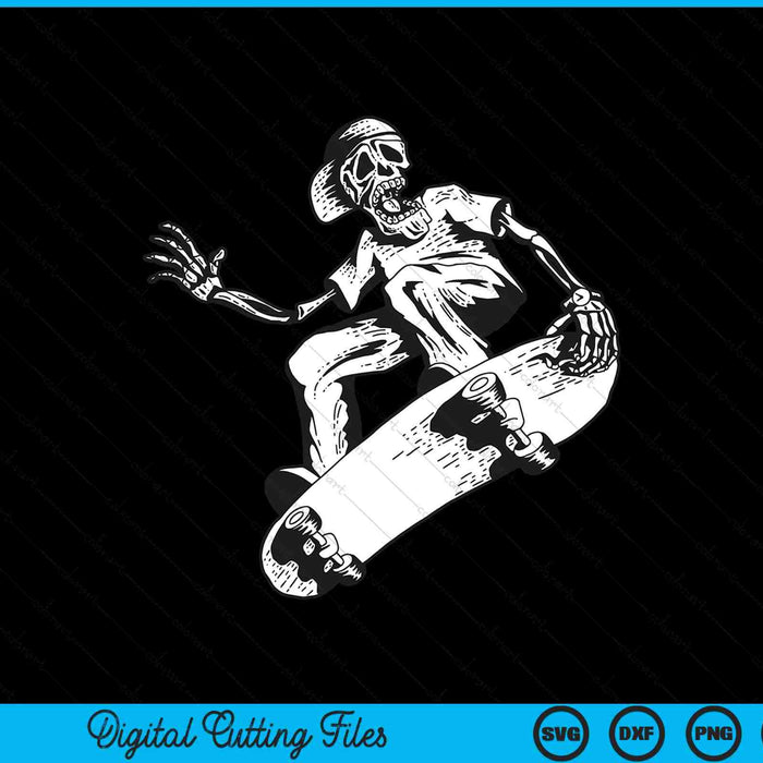 Esqueleto Skateboard Halloween Traje SVG PNG Archivos de corte digital Esqueleto Skateboard Halloween Traje SVG PNG Archivos de corte digital