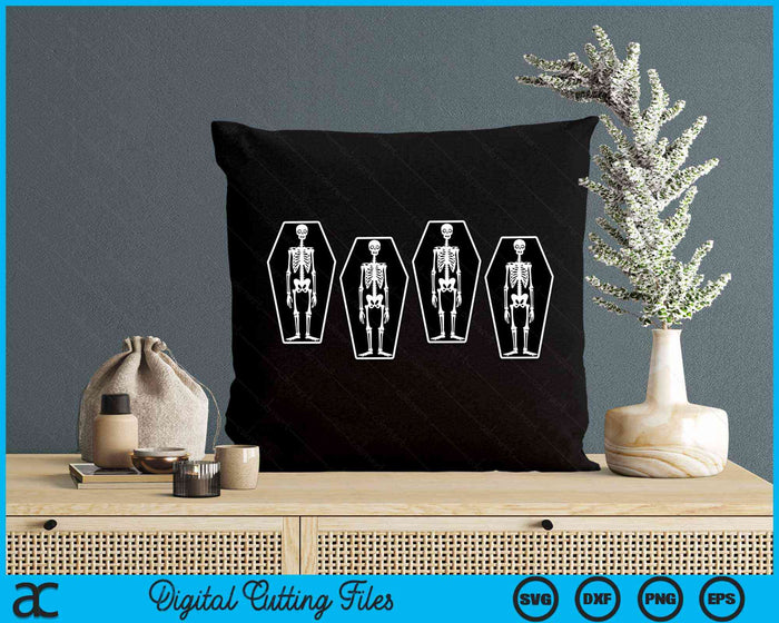 Skeletons and Coffins Dark Death for a Goth Punk Halloween SVG PNG Digital Cutting File Skeletons and Coffins Dark Death for a Goth Punk Halloween SVG PNG Digital Cutting File