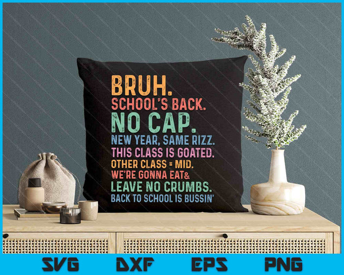 Skibidi Back To School’s Back No Cap Rizz Class Is Goated SVG PNG Digital Printable Files Skibidi Back To School’s Back No Cap Rizz Class Is Goated SVG PNG Digital Printable Files